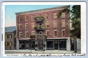 1906 HOTEL BELVEDERE BRISTOL RHODE ISLAND RI COPPER WINDOWS & TRIM POSTCARD - Picture 1 of 2
