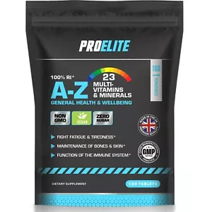 A-Z Multi Vitamins and Minerals for Men Women 180 Tablets - 100% RDA - Vegan UK - Picture 1 of 10