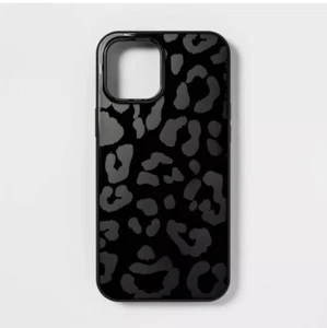 Heyday iPhone 13 Animal Leopard Print Antimicrobial Protective Case Black - Picture 1 of 3