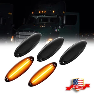 OE-Spec Amber LED Raised Roof Clearance Marker Lights For Freightliner Cascadia - Picture 1 of 10