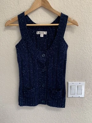 Suéter Decree Azul Manchado Con Botones Talla M Foto 1 de 4