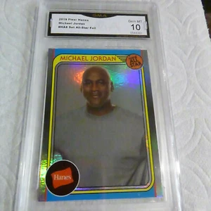 MICHAEL JORDAN BULLS 2019 FLEER HANES SET ALL-STAR FOIL # HA8 GRADED 10 L@@@K - Picture 1 of 2