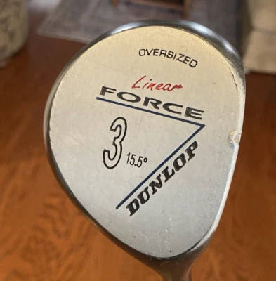 Dunlop Linear Force Gran Tamaño 3 Maderas ⛳RH Loft 15.5 Grados Eje de Acero Inoxidable Foto 1 de 4