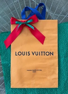 Original LOUIS VUITTON Store SHOPPING GESCHENKTASCHE + URLAUB BANDSCHLEIFE + Seidenpapiere - Bild 1 von 10