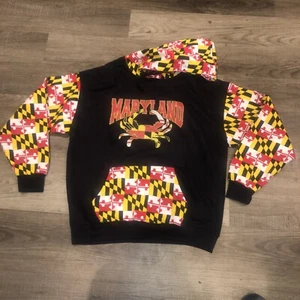 Men's Maryland State Crab Pullover Hoodie Size Large - Picture 1 of 4