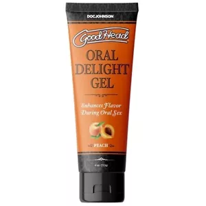 Doc Johnson Goodhead Oral Delight Gel 4 once fluide sapore pesca, nuovo - Foto 1 di 1