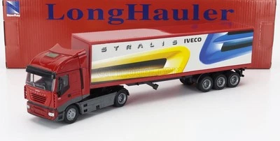 MODELLINO CAMION STATICO NEWRAY IVECO FIAT STRALIS 540 CASSONATO 2009 ROSSO 1/43 - Immagine 1 di 4