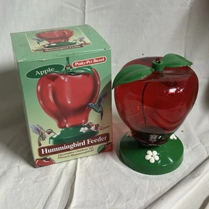 PERKY-PET 48 OZ. APPLE DESIGN PLASTIC HUMMINGBIRD FEEDER New In Box NOS - Picture 1 of 5