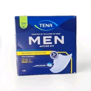 TENA Men Level 2 Active Fit Absorbent Protector 10 Pads - Picture 1 of 1