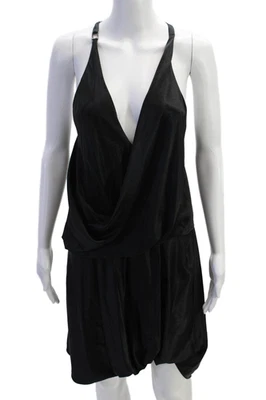 Mini Vestido Helmut Lang Para Mujer Cuello Halter Línea A Negro Talla 6 Foto 1 de 4