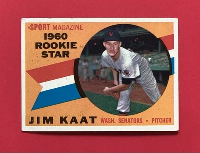 Jim Kaat 1960 Topps #136 radiocontrol en muy buen estado (pliegues) Foto 1 de 4
