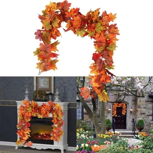 Decorative Artificial Maple Leaves Garland to Enhance Your Space This Fall - Picture 1 of 10