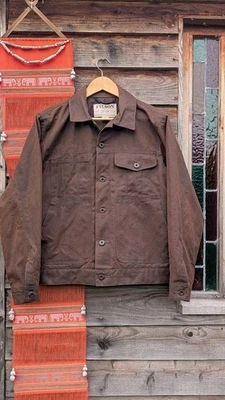 Filson Tin Cloth Short Lined Cruiser | Small | Dark Brown | 20232828 - Image 1 of 4