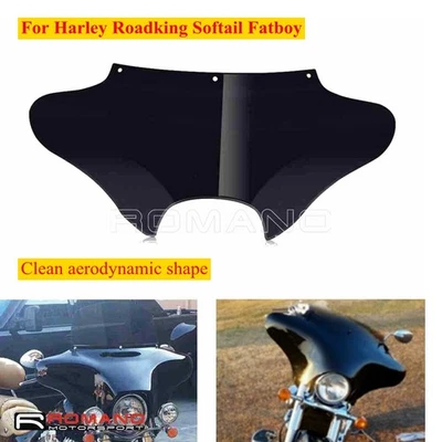 Carenado de ala de murciélago de faro ABS para Harley Fat Boy FLSTFB Softail 105 aniversario Foto 1 de 4