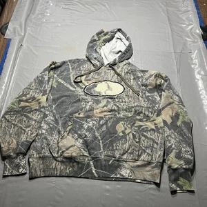Mossy Oak Breakup Camo Hoodie M Fit Pullover Sweatshirt Hunting Outdoors - Picture 1 of 8