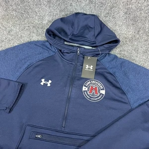 Houston Roughnecks Under Armour Qualifier Fleece-Anorak 1/2-Reißverschluss Hoodie L/XL neu mit Etikett - Bild 1 von 15