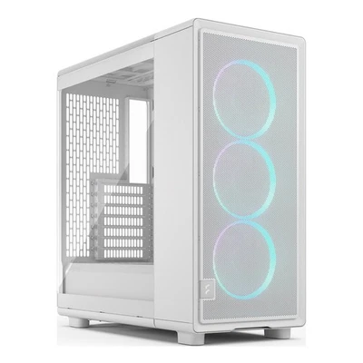 Fractal Design Case PC Midi Tower Bianco con Ventole RGB da 120mm - Immagine 1 di 4