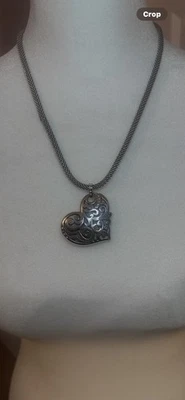 Collar Corazón Brighton Contempo Plateado Ajustable 16-18 Pulgadas Foto 1 de 4