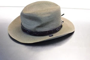 Vintage Stratton USNPS National Park Service Ranger Kampagne Strohhut 6 5/8 - Bild 1 von 7