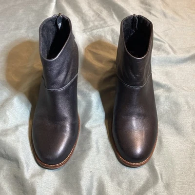 Botines Toms de cuero negro Leila con borla cremalleras traseras para mujer 7 Foto 1 de 4