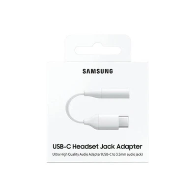 Samsung Original USB-C à 3.5mm Jack Adaptateur Audio Aux Headphone Noir ou Blanc - Photo 1/2