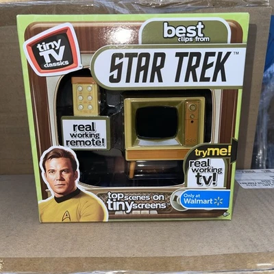 TV colecionável Tiny TV Classics Star Trek com controle remoto de trabalho real - NOVA  - Imagem 1 de 4