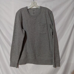 NEW - Men's M - SONOMA Gray Supersoft Fleece Sweatshirt, Pocket, Long Sleeve - Picture 1 of 8