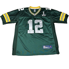 Green Bay #12 Aaron Rodgers Super Bowl XLV Reebok Sz 52 On Field Stitched Jersey