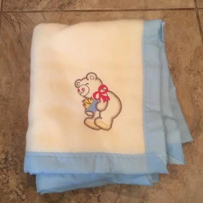 Gerber Boys Baby Blanket with Teddy Bear NEW - Image 1 of 3