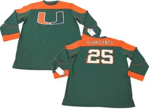 New Miami Hurricanes #25 Mens Sizes L-XL G-III Long Sleeve Shirt - Picture 1 of 7