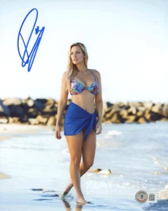 PAIGE SPIRANAC SIGNED AUTOGRAPHED 8x10 PHOTO LPGA SEXY PRETTY GOLF BECKETT BAS - Picture 1 of 2