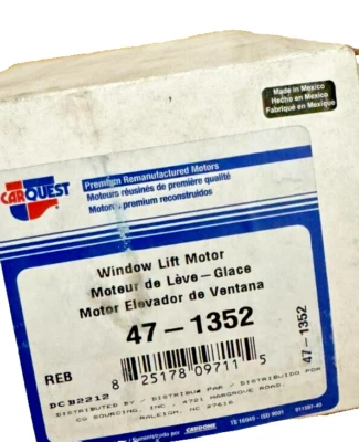 Motor elevador de ventana eléctrico Carquest Cardone Reman 47-1352 se adapta a Sentra Pathfinder Foto 1 de 3