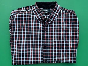 Mens Beverly Hills Polo Club Black Plaid Long Sleeve Shirt - Sz S - Picture 1 of 2