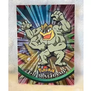 Vintage Pokemon TV Animation Series Karte #68 Machamp Holo - Schwarz Topps (1999) - Bild 1 von 9
