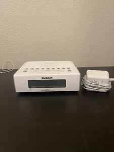 Sangean RCR-5 Digital AM/FM Clock Radio White  Tested Works - Picture 1 of 6
