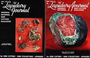 LOT OF 2 LAPIDARY JOURNAL MAGAZINE GEM CUTTING SEPTEMBER & NOVEMBER 1972 - Picture 1 of 1