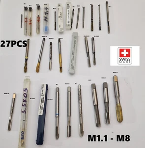 multi LOT MACHINE TAPS SWISS Precise Engineered Machine Tap Set watchmaker N349 - Picture 1 of 24