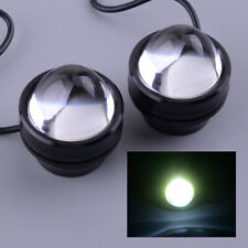 2pcs LED White Fish Eye DRL 15W Projector Lens Fog Lamps Daytime Running Light
