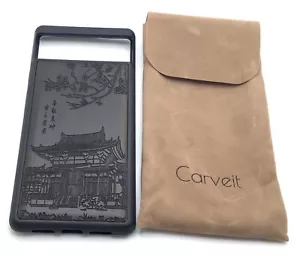 Carveit Wooden Phone Case for Google Pixel 6 6.4in TEMPLE DARK - Picture 1 of 3