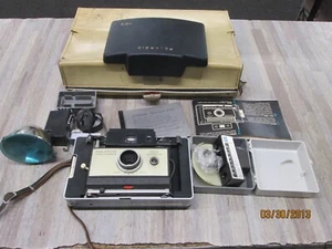 1960s Polaroid Automatic 102 Land Camera w/ Carrying Case Flash Timer Manual - Picture 1 of 11