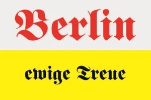 Fahne Flagge Berlin rot-weiß-gelb ewige Treue 40 x 60 cm Bootsflagge Premium - Bild 1 von 1