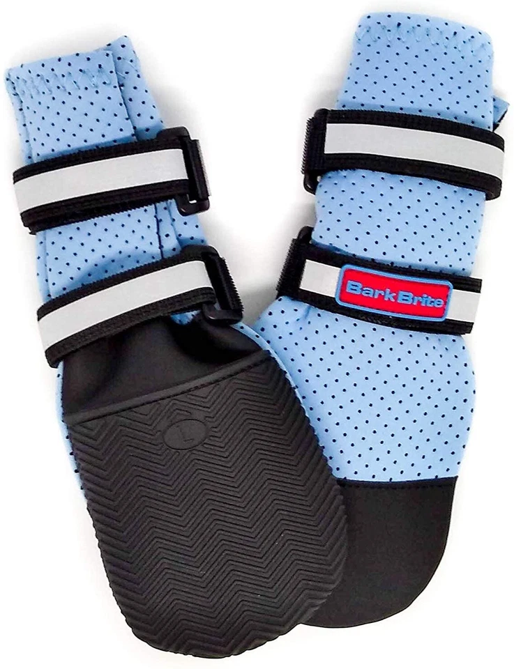 Bark Brite Perro Botas Zapatos 4 PIEZAS PATAS GRANDES Azul Pata Protector Transpirable EE. UU. Foto 1 de 4