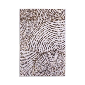 Hudson Park Collection Artifact Bath Rug, White Brown ,  20in  x  30in - Picture 1 of 1