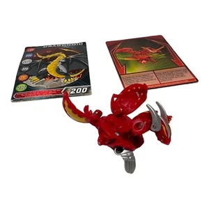 Bakugan Battle Brawlers Bakumetalix Chrome Pyrus Lumino Dragonoid DNA 900G - Foto 1 di 13