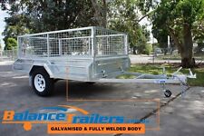 8x5 Galvanised Fully Welded Box Trailer With 600mm Cage & BRAKE ATM 1400KG