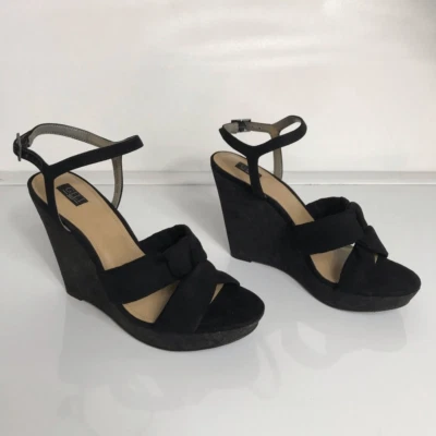 Gili Knotted Kahlie Front Wedge Ankle Strap - Image 1 of 4