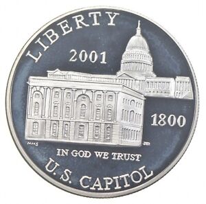 2001 Proof US Capitol Commemorative Silver Dollar $1 *0089