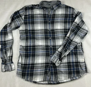 Eddie Bauer Shirt Mens Tall XL XLT Blue Plaid Long Sleeve Button Down Casual - Picture 1 of 8