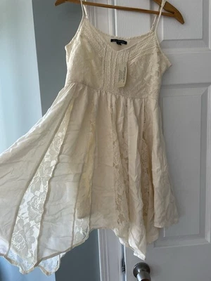 Vestido American Eagle Mujer Talla 4 Babydoll Encaje Coqueta Playa Largo Cami Top Foto 1 de 4