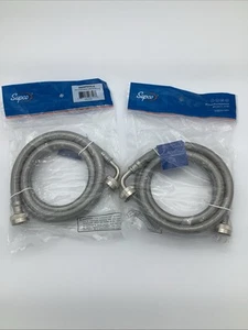 Washing Machine Hoses 5 Feet Stainless Steel 90 Degree Burst Proof - Picture 1 of 3